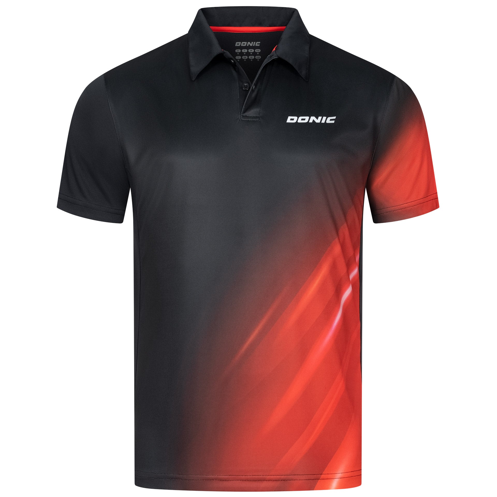 Donic shirt Flame zwart/rood