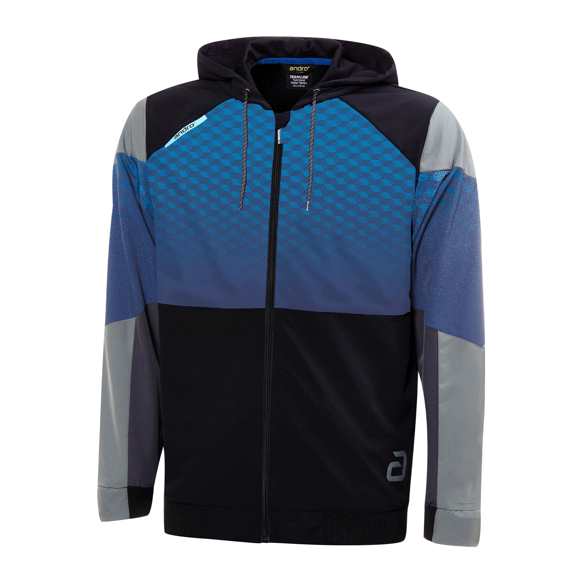 Andro Trainingsjack Millar zwart/blauw